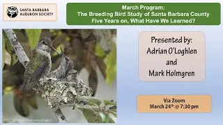Santa Barbara County Breeding Bird Study