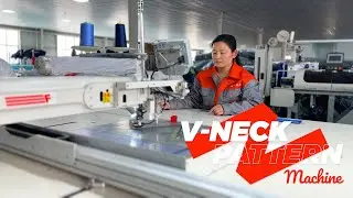 V Neck Pattern Machine in BOSTON Uniform Garment Factory #machine