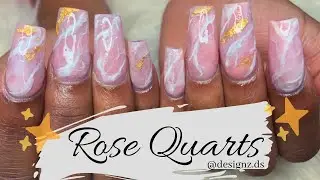 PINK MARBLE- How To? Rose Quartz Nails