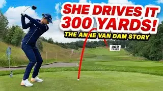 She hits golf ball 300 yards!