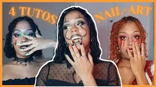 4 TUTOS NAIL-ART POUR HALLOWEEN ! 🎃🪦 - Diamant Rose