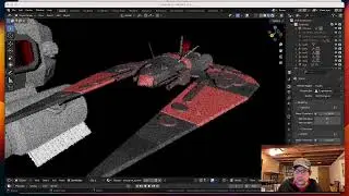 Live Python coding! 3D mesh processing! High detail spacecraft components. Blender!