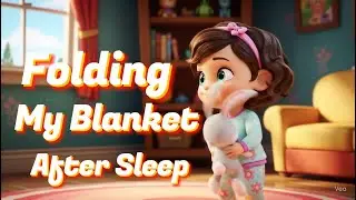 Folding My Blanket After Sleep 🛏️ | Morning Routine Song for Kids | Clean Up Time!