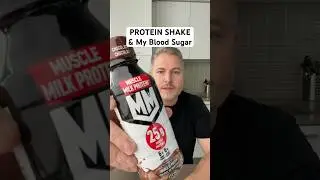 Protein shake, and my blood sugar.  #bloodsugar #glucose #insulinresistant1 #proteinshake