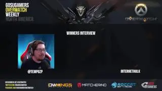 GosuGamers Overwatch Weekly NA #11 Winners Interview INTERNETHULK (EnvyUs)