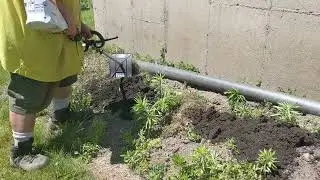 Trying the KMA 135 with the tiller.