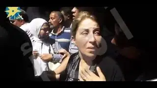 ذهول #بوسي بعد تشييع جثمان #نور_الشريف لمثواه الأخير