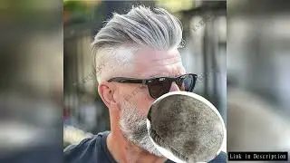 Natural Hairline 1B40 1B65 1B80 Durable Mens Toupee Black Brown Blonde Grey 100% Human Hair Wig Unde