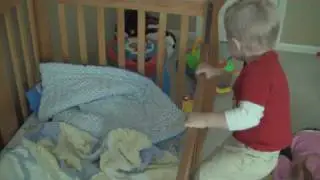 Braydon Climbing out of his Crib
