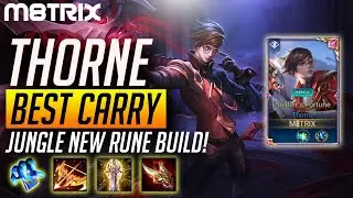 THORNE BEST CARRY JUNGLE NEW RUNE! PRO BUILD + GAMEPLAY | AoV | 傳說對決 | RoV | Li&ecirc;n Qu&acirc;n Mobile