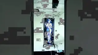 AI holographic fan for smart advertising #smartphone #holographicdisplay #exhibition