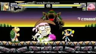 Mugen battles #48 Koopa troopa(me) and Timmy Turner vs Kirby and Bubbles