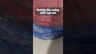 Round swing made of rope net