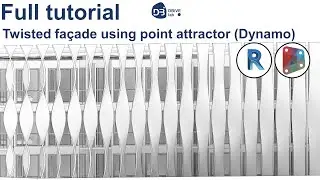 (Full tutorial) Revit Tutorial:  Twisted façade by point attractor using Dynamo in Revit