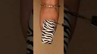 Zebra nail art tutorial 💅#nailart #nails #nailartbreak #tutorial