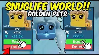 CLICKING CHAMPIONS *NEW* UPDATE! SNUGLIFE WORLD! GOLDEN PETS! AND MORE! / Roblox Clicking Champions