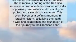Exodus Ch 14 summary and read together