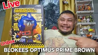 Live. Unbox Blokees Transformers  x Line Friends : Optimus Prime Brown.