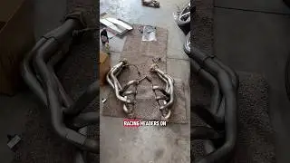C6 corvette header install part 2 #corvette #c6corvette #headers #americanracing