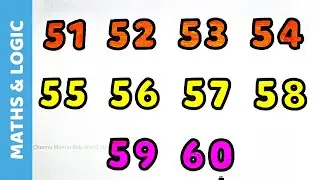 Numbers 51-60 Coloring | Learn Counting with Fun Tracing | Early Learning Activity