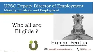 UPSC Deputy Director of Employment exam 2023- Eligibility criteria