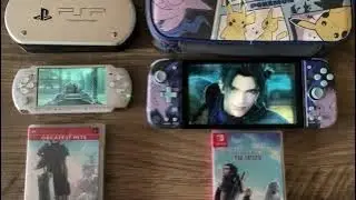 Final Fantasy 7 Crisis Core Reunion PSP vs Nintendo Switch Side by Side First 6 Minutes