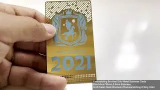 Gold brushed metal business cards - QianXu Metal Cards