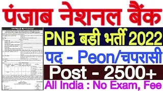 PNB Bank Peon Recruitment 2022 (NEW) &brvbar;&brvbar; PNB Bank Peon Vacancy 2022 &brvbar;&brvbar; PNB Bank Peon Bharti 2022