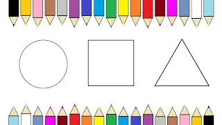 Learn 2D Shapes & Colors for Kids | Circle, Square & Triangle Drawing | Preschool Learning
