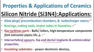 Si3N4 | Properties and Applications of Ceramics | silicon nitride | ceramics | non metallic | emm