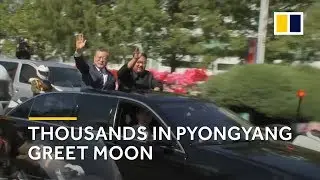 Thousands in Pyongyang, North Korea greet Moon Jae-in