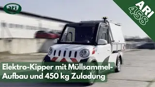 ARI 458 Müllfahrzeug Kipper - Elektrotransporter mit LiFePo4 Akku, Rundumleuchte und 500 kg Nutzlast