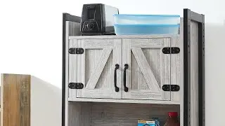 Yak About It&reg; Dorm Hutch - Over The Fridge Organizer - Gray Walnut