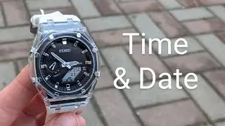 Change Time & Date on Skmei 2100 Watch + Time Zone , Backlight Duration & Key Beep