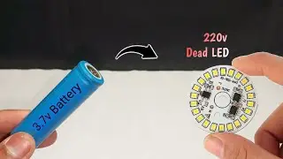 DIY 3.7v LED light || from dead 220v dob LED