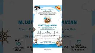 Undangan Digital Aqiqah Baby One Piece