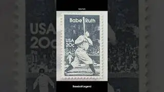 1983 U.S. Baseball Legend Babe Ruth Stamp #shorts #philately #worldstamps