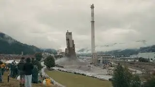Sprengung des Betriebsgel&auml;ndes der RHI Magnesita in Trieben/Steiermark, Juli 2025