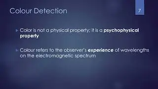 Colour Perception (Colour Detection, Trichromatic Theory)