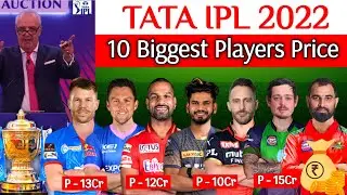 IPL 2022 - Top 10 Biggest Players from Round 1 | IPL 2022 Most Expensive Players List | IPL Auction