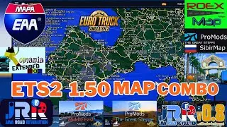ETS2 1.50 GLOBAL MAP COMBO V2, RUSMAP, EAA, Roex 4.2, Trans-Siberian Truckway, ROS,MIDDLE EAST ADDON