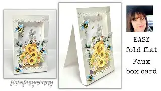 EASY fold flat faux box card tutorial