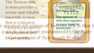 The Torrens Title System in Australia