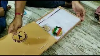 Unboxing India Book of record Certificate and Medal, he feels HAPPY