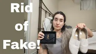 *FINALLY* decluttering my FAKE YSL wallet! | DECLUTTERING