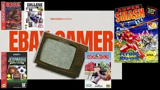 Sega Genesis LOT of 5 Games Smash TV, Risk, Monopoly, Jeoparday and Football Ebay Gamer