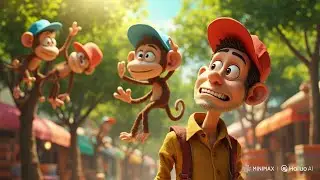 The Cap Seller And Monkey Story |3D Cartoon Stories | Life Lessons | Fun Learning | Cubetoon Morals