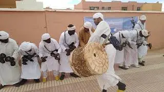 مجموعة اكناوة بقيادة عزالدين ايت فراجي في استقبال البطل حسن العزاوي