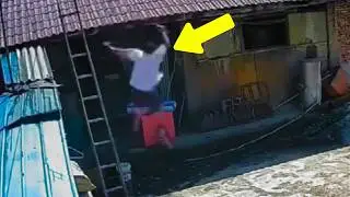 😱CLIMBING ROOF ACCIDENT