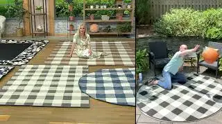 Veranda Living Buffalo Check In/Outdoor Reversible Rug on QVC